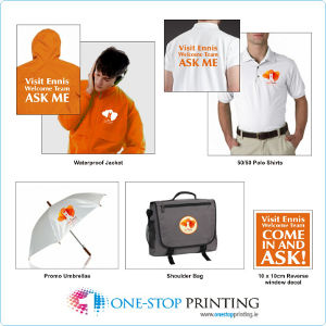 Clothing design and printing for Ennis Chamber